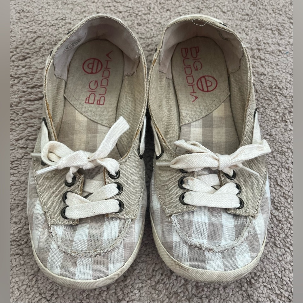 Big Buddha Beige Checkered Shoes